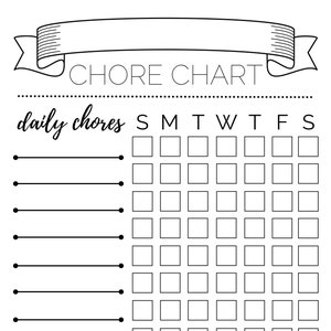 Daily Chore Chart, Chore Chart Kids, Chore Chart Printable, Kids Chore Chart Printable, Kids Chore Chart, Customized Chore Chart image 2