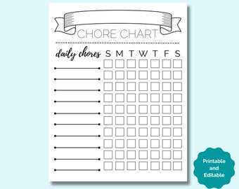 Daily Chore Chart, Chore Chart Kids, Chore Chart Printable, Kids Chore Chart Printable, Kids Chore Chart, Customized Chore Chart