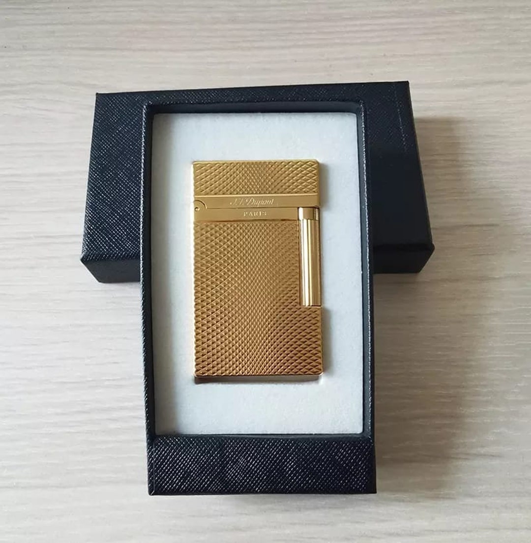 St. Dupont Lighter 24K Gold Wave Effect Etsy
