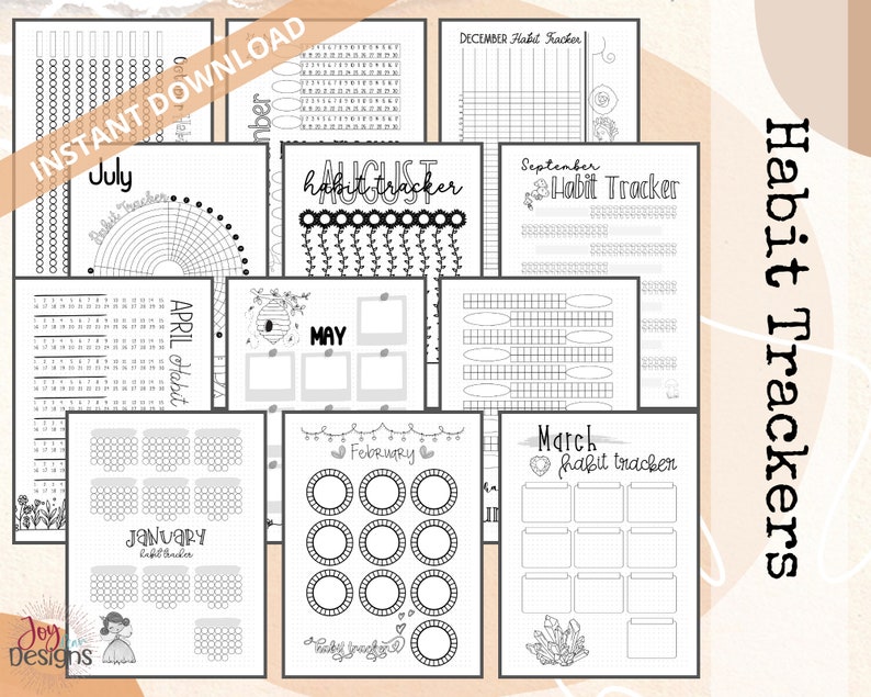 Premade Student Bullet Dotted Journal Planner Pages Instant - Etsy