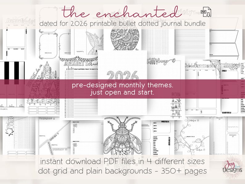 2026 Ultimate Bullet Dotted Journal Bundle 2100+ Pages | Digital Planner Download | Printable & Goodnotes Journals | Save 75% image 9