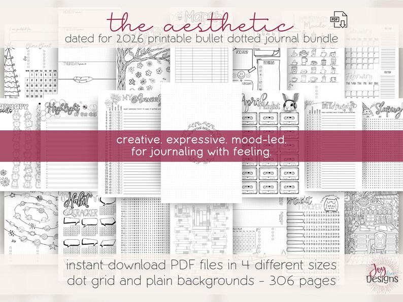 2026 Ultimate Bullet Dotted Journal Bundle 2100+ Pages | Digital Planner Download | Printable & Goodnotes Journals | Save 75% image 8