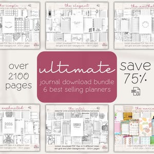 2026 Ultimate Bullet Dotted Journal Bundle 2100+ Pages | Digital Planner Download | Printable & Goodnotes Journals | Save 75% image 1