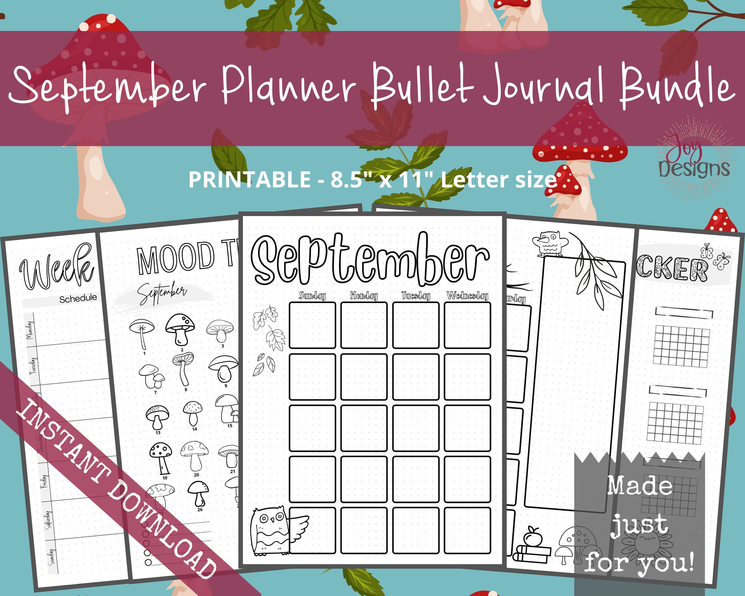 2024 Pre-Made Bullet Dotted Journal Pages; Instant Download Printable  Planner. A Premade Dotted Planner. Track Anxiety and Mental Health. - Joy  Dean Designs
