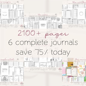 2026 Ultimate Bullet Dotted Journal Bundle 2100+ Pages | Digital Planner Download | Printable & Goodnotes Journals | Save 75% image 16