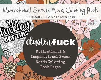 Funny Swear Word Coloring Book: Adult Stress Relief (Digital Download)
