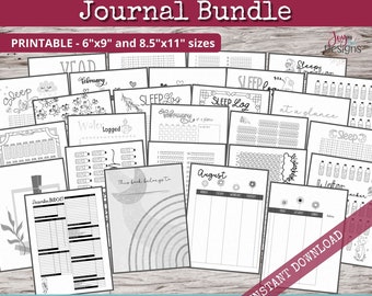 The Elegant:PreMade Bullet Dotted Journal Planner Pages, Instant Download Printable Dotted Planner, Weekly Bujo Inserts Template PDF 2 Sizes