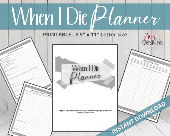 Stream {DOWNLOAD} ⚡ When I die Planner: Death planner organizer for those  you leave behind, End of life b by Mackertgrea