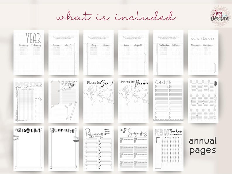 The Elegant: Undated Pre-made Bullet Dotted Journal Hard Cover | Dot ...