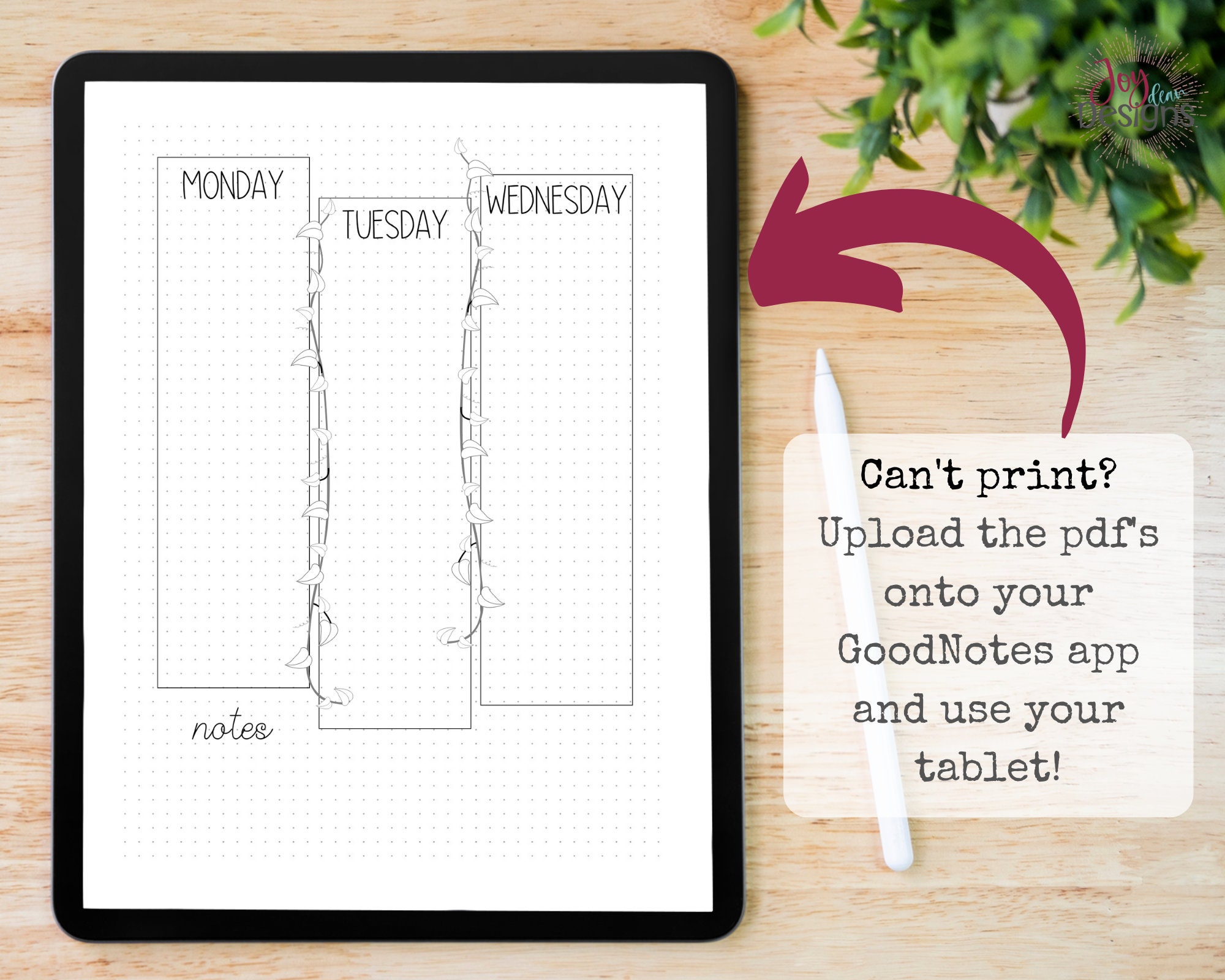 Premade Weekly Planner Printable Bullet Dotted Journal Pages | Instant ...