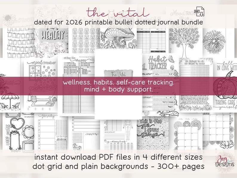 2026 Ultimate Bullet Dotted Journal Bundle 2100+ Pages | Digital Planner Download | Printable & Goodnotes Journals | Save 75% image 10