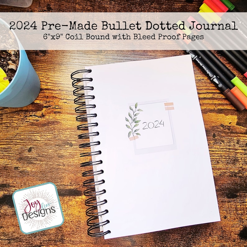 2024 bullet journal kit bullett journal undated bullet journal pages premade bullett journal bulletjournal premade bullet journal dot grid notebook dotgrid planner weekly planner mood habit sleep water period tracker adhd planner coil spiral bound