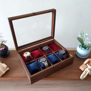 Men's Watch Box Storage Box for 8 Watches with Drawer