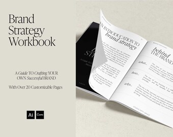 Brand Strategy Guide | Editable Illustrator Template | Editable Canva Template | Branding Kit | Brand Planner