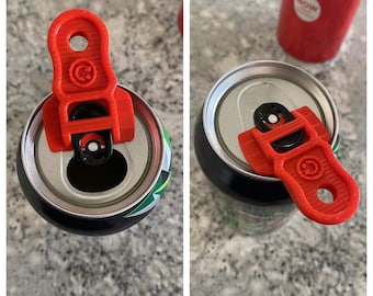 6 colored can covers. 3D printed for pop, energy, beer cans to cover the hole. Made in the USA.