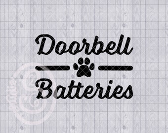 Doorbell Batteries SVG PNG Digital Download, Dog Treat Canister Decal Design, Biscuit Container SVG, Cut File For Dog Lover Gift, Treat Jar