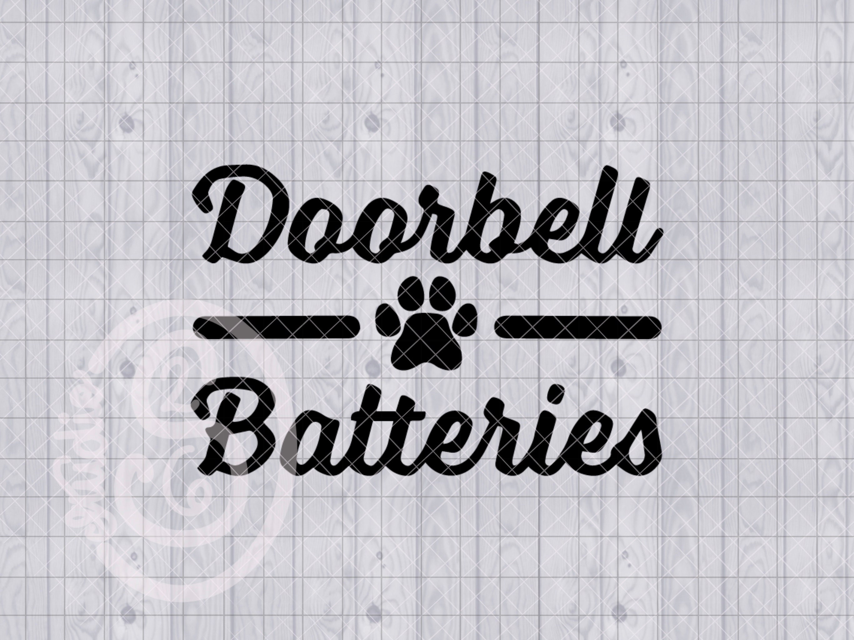 Doorbell Batteries SVG PNG Digital Download, Dog Treat Canister Decal