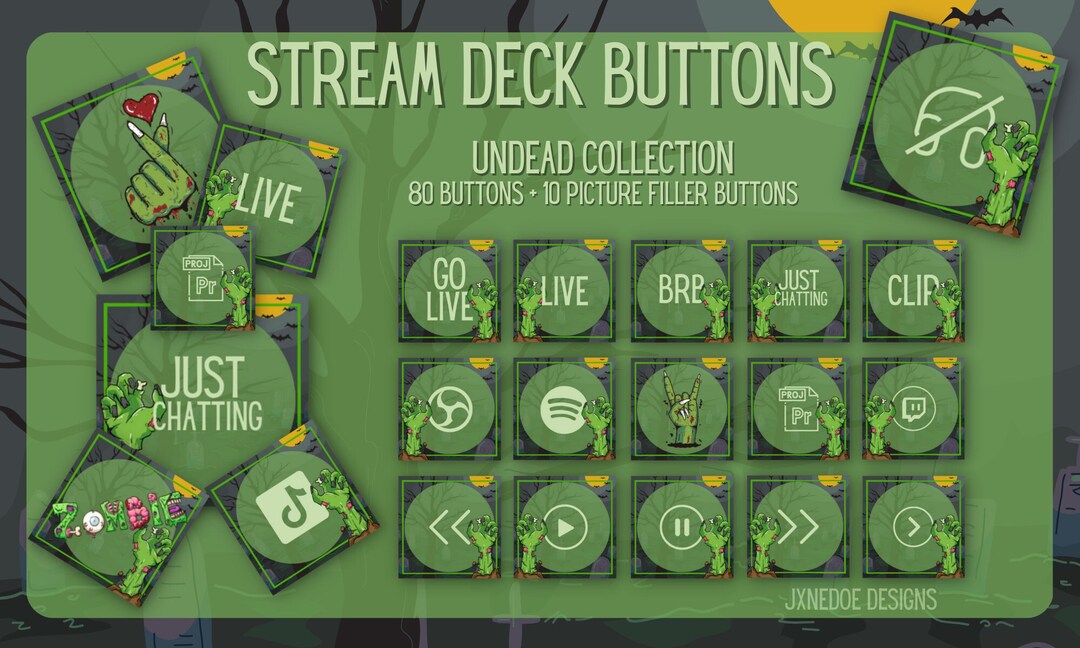 Undead Button Ui Undead Stream Deck Icons: 90 Twitch Buttons (digital Download) - Etsy UK
