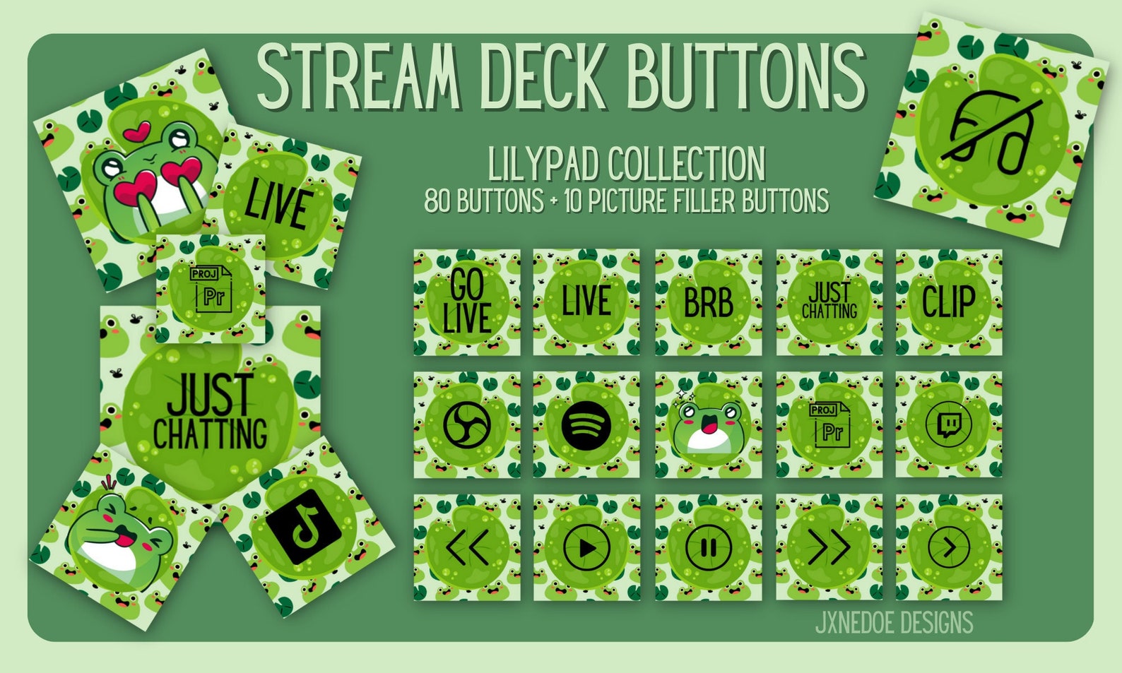 Lilypad Stream Deck Icons | Cute Frog Buttons (digital Download) - Etsy