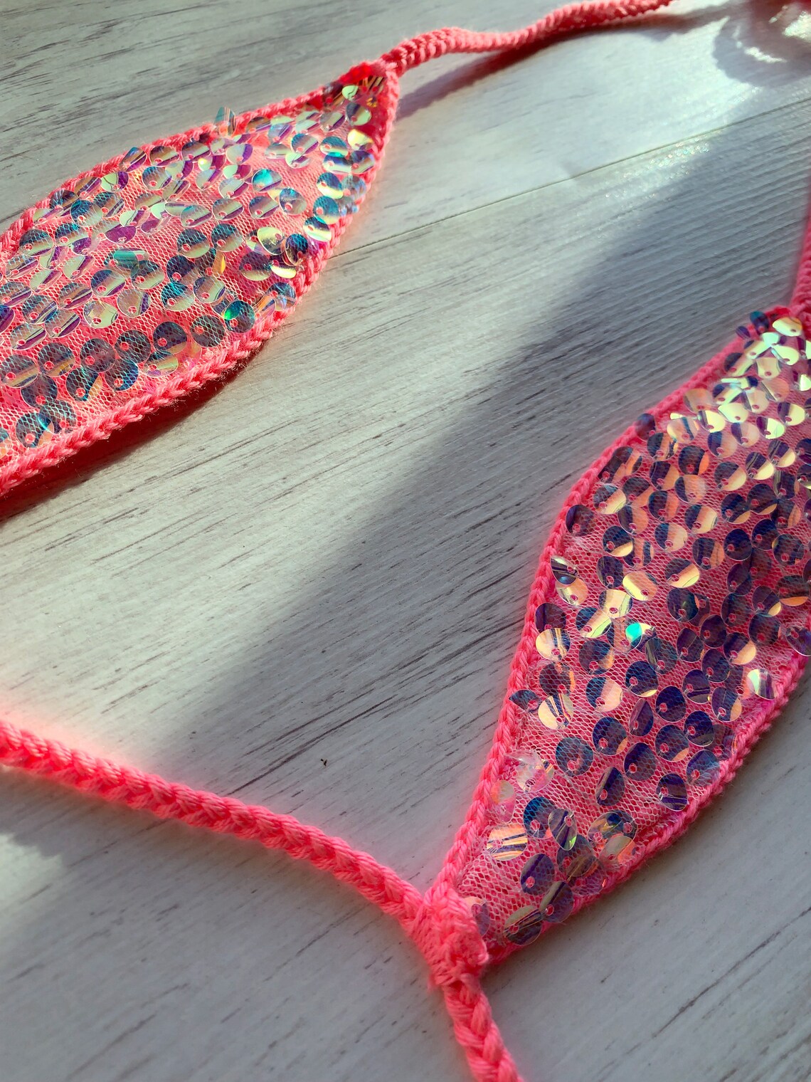 Crochet Micro Bikini Shiny Extreme Bikini Sexy Neon Swimsuit Etsy