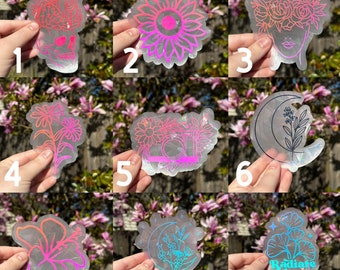 Flower Suncatcher, Rainbow Maker, Rainbow Suncatcher, Suncatcher Sticker