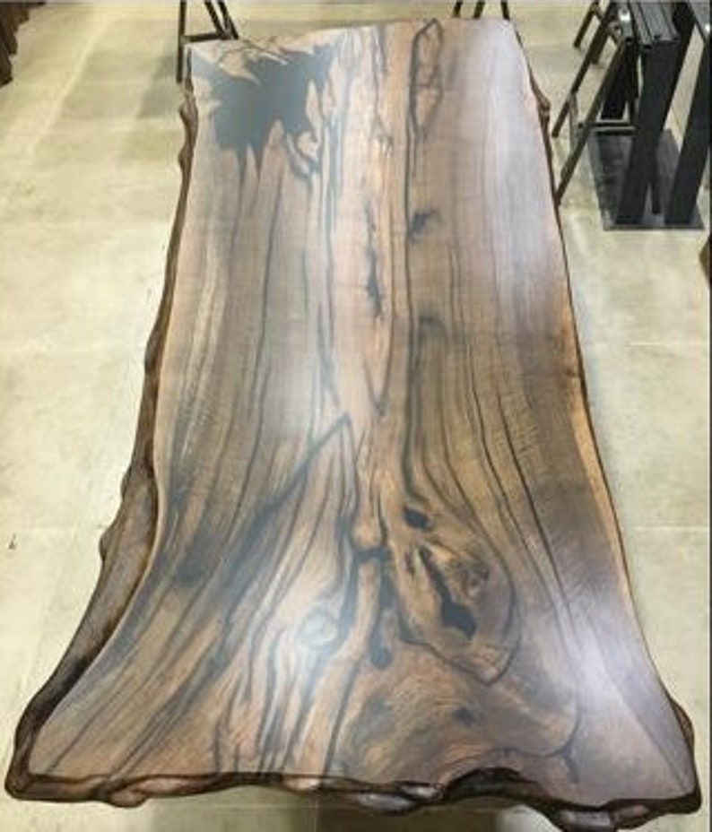 Single Slab Walnut Table Top Live Edge Dining Etsy