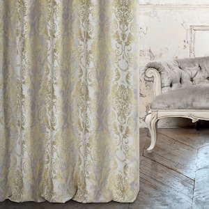 Custom silver and gold curtains UK|Luxury custom curtains for living room|Bedroom curtains UK|Custom made curtains|Made to measure curtains