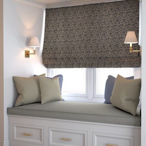 Custom schwarz und gold Roman blind UK| Luxus Custom Roman Blind für Wohnzimmer| Schlafzimmer Roman blind UK| Römische Blinde nach Maß
