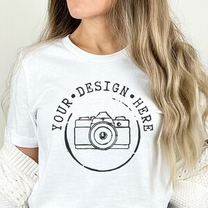 Bella Canvas 3001 mockup | Bella Canvas white shirt mock up | T-shirt mock up | Model mock up | Bella Canvas 3001 mockups | Trendy Mocks