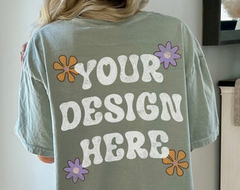 Comfort Colors C1717 BAY Shirt Mockup, Rückseite Mockup, Oversized Comfort Colors Mockup, Rückseite Mockup