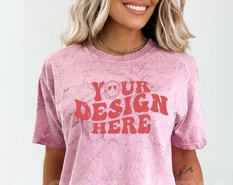 Comfort Colors 1745 Clay, Comfort Colors Color Blast, Clay Mockup, Pink Shirt Mockup, Comfort Color Mockup, Tye Dye Tshirt Mockup