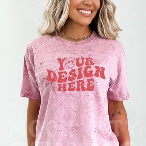 Comfort Colors 1745 Clay, Comfort Colors Color Blast, Clay Mockup, Pink Shirt Mockup, Comfort Color Mockup, Tye Dye Tshirt Mockup