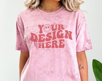 Comfort Colors 1745 Clay, Comfort Colors Color Blast, Clay Mockup, Pink Shirt Mockup, Comfort Color Mockup, Tye Dye Tshirt Mockup