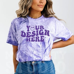 Comfort Colors 1745 Amethyst, Comfort Colors Color Blast, Amethyst Mockup, Purple Shirt Mockup, Comfort Color Mockup, Tye Dye Tshirt Mockup