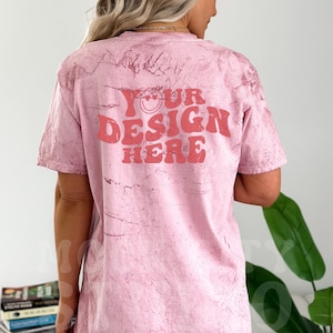 Comfort Colors 1745 Clay, Comfort Colors Color Blast, Back of Shirt Mockup, Pink Shirt Mockup, Comfort Color Mockup, Tye Dye Tshirt Mockup