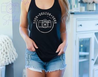 Next Level 1533 Tank Mockup | Black Tank Top (PNG Digital File)