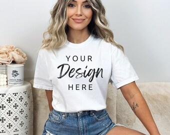 Comfort Colors C1717 White Shirt Mockup, Tshirt Mockup, White  c1717, White TShirt Model Mockup, Comfort Colors Shirt Mockup, Trendy mock