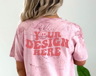 Comfort Colors 1745 Clay, Comfort Colors Color Blast, Back of Shirt Mockup, Pink Shirt Mockup, Comfort Color Mockup, Tye Dye Tshirt Mockup