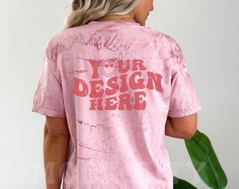 Comfort Colors 1745 Clay, Comfort Colors Color Blast, Back of Shirt Mockup, Pink Shirt Mockup, Comfort Color Mockup, Tye Dye Tshirt Mockup
