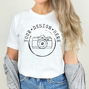 Bella Canvas 3001 mockup | Bella Canvas white shirt mock up | T-shirt mock up | Model mock up | Bella Canvas 3001 mockups | Trendy Mocks