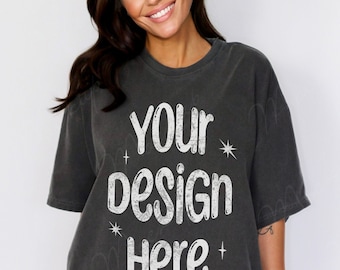 Comfort Colors C1717 Pepper Shirt Mockup, Oversized Mockup, Pepper Tshirt Mockup, Comfort Colors Model Mockup