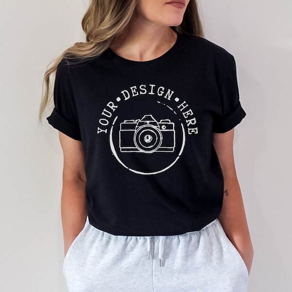 Bella Canvas Mockup | Black Bella Canvas 3001 | Bella Canvas Black Shirt Mockup | Model Mockup | Digital Mockup