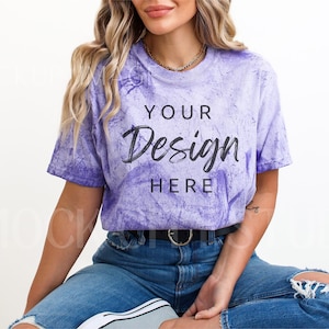 Comfort Colors 1745 Amethyst, Comfort Colors Color Blast, Amethyst Mockup, Purple Shirt Mockup, Comfort Color Mockup, Tye Dye Tshirt Mockup