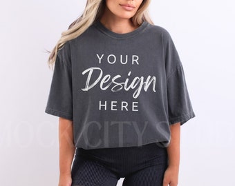Comfort Colors Pepper Shirt Mockup, C1717 Tee, POD Mockup