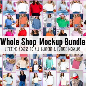 Whole Shop Mockup Bundle, Entire Shop Bundle, Full Access Shop Pass, Bella Canvas Bundle, Gildan Bundle, Comfort Colors Bundle, Male Bundle image 1