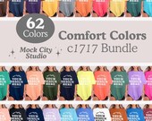 Comfort Colors Tshirt Mockup Bundle, C1717 T-Shirt Mockup Bundle, 62 Colors, Comfort Colors Simple Collection Neutral Model Mockups