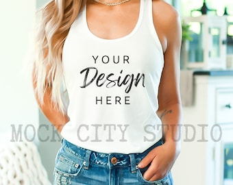 Next Level 1533 Mockup | Tank Mockup | Next Level Tank Mockup White | Model Mock up | Tank Top Mockup | Tank Top Mock up | Summer Mockup