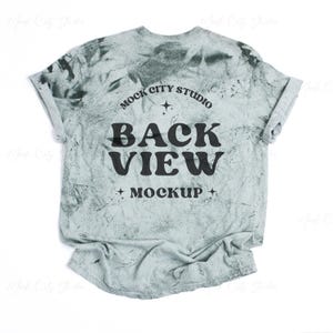 Comfort Colors 1745 Fern Color Blast Back View Mockup, Flat Lay Mockup, CC1745 Green Backside Mockup