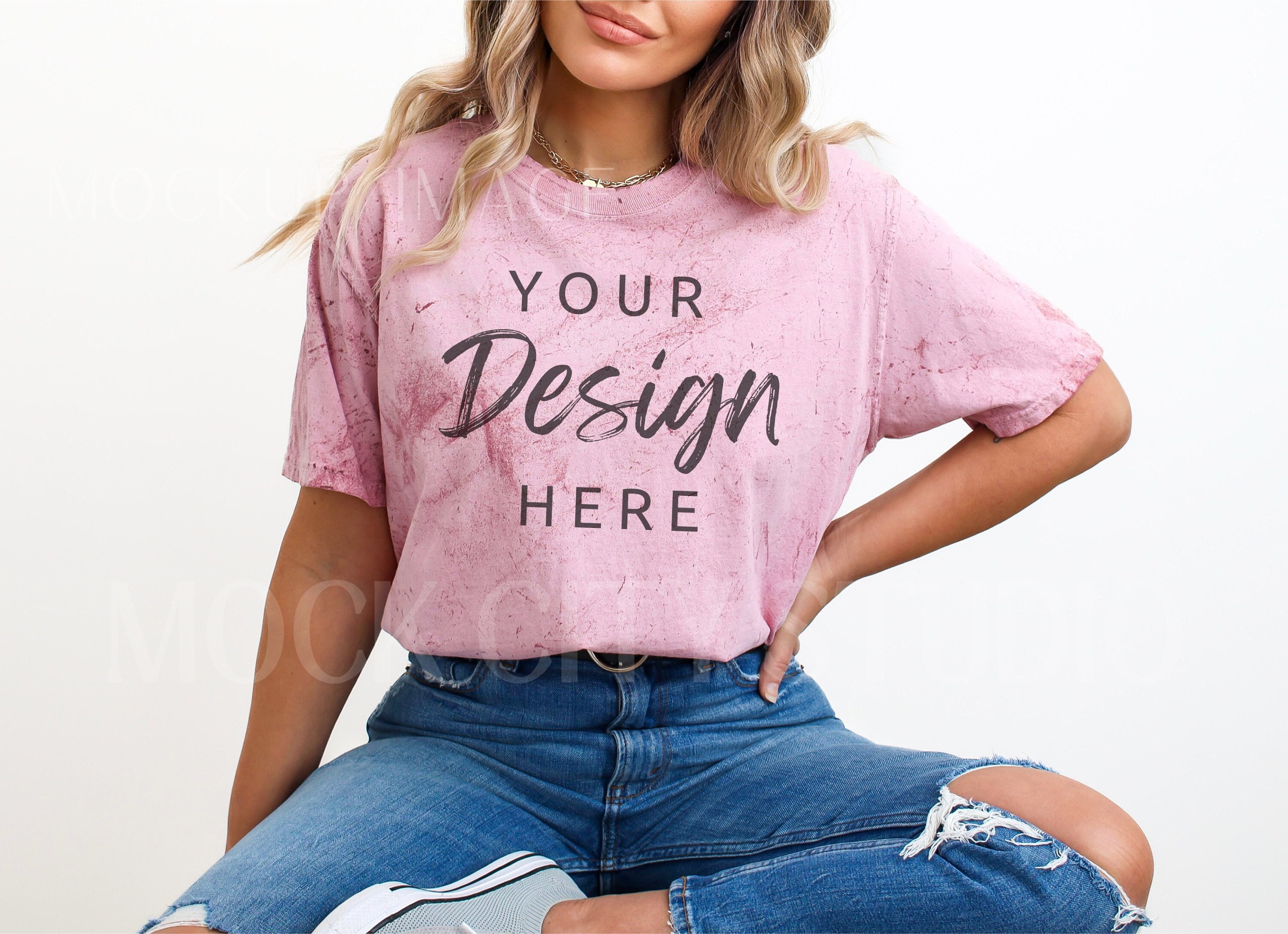 Comfort Colors 1745 Clay, Comfort Colors Color Blast, Clay Mockup, Pink Shirt Mockup, Comfort Color Mockup, Tye Dye Tshirt Mockup