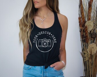 Black Tank Top Mockup | Next Level 1533 Model Mock Up (PNG)